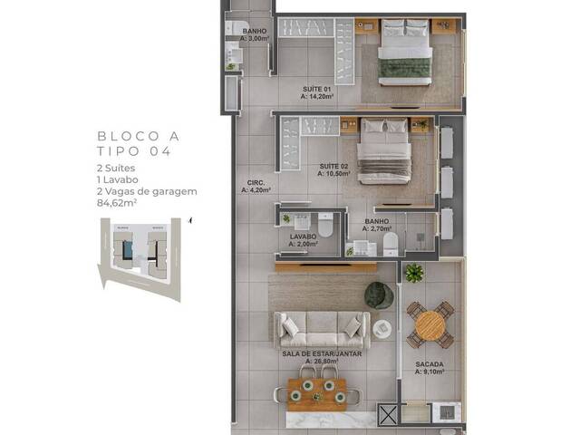 Apartamento para Venda em Porto Belo - 2